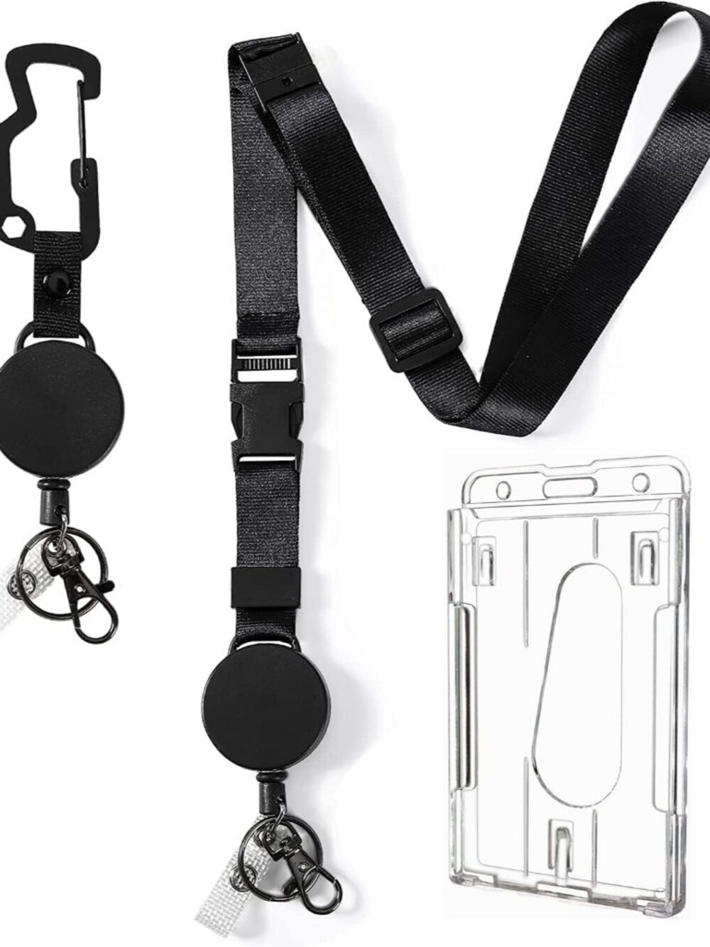 Heavy Duty Retractable Lanyard - Breakaway Lanyards for ID Badges Keys, Retracta